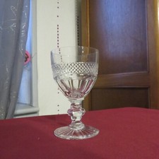 1 Rotes Weinglas Aus Kristall Von Saint Louis Modell Trianon H 12 Signiert