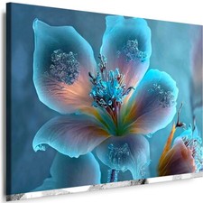 Leinwand Bilder Blumen Blau