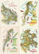 AK Postkarten 4x Inseln der