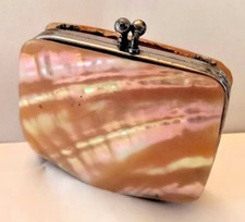 Antikes Perlmutt Etui Geldbörse Portemonaie Pillendose Schmuckdose