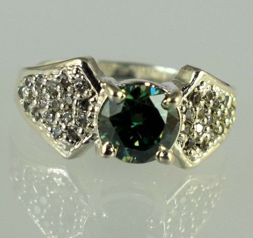 Grün diamant solitaire - grün, 2.99
