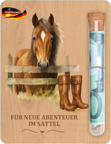 Pferde geldgeschenk holzset - geldgeschenk,