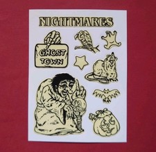 Stickeralbum Sticker Vintage 90er Jahre Glow in the dark Halloween 