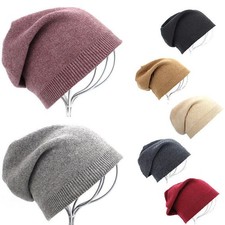 Feinstrick Beanie Mütze Kaschmir Herbst Wintermütze für Damen Herren Long S Z9V8