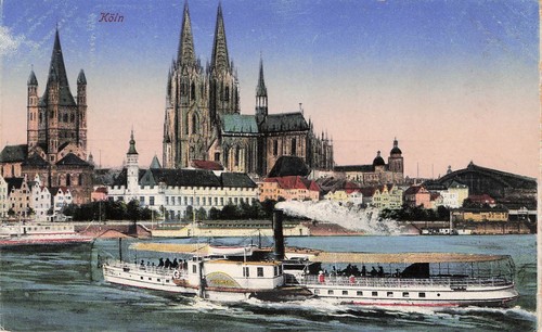 Köln panorama - ak,