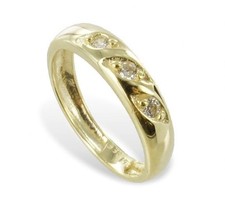 Taufring  mit Zirkonia Gold