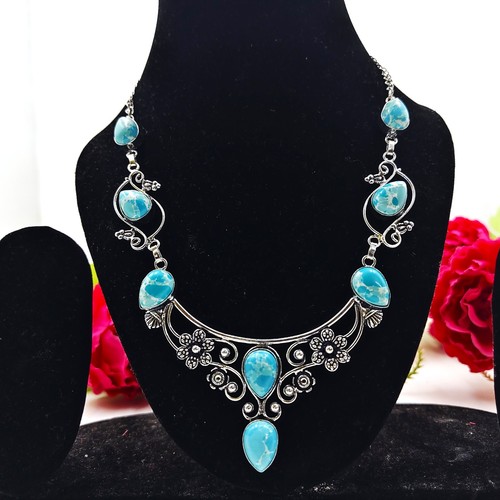 Blauer larimar edelstein - larimar,