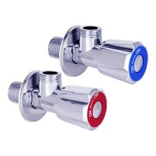 Messing Eckventil 1/2" Wandanschluss, 3/8" Armaturenanschluss – Hochwertiges Abs