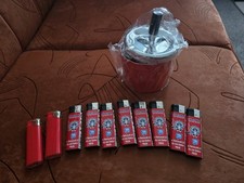 Aschenbecher Drehaschenbecher  *NEU* +10 Feuerzeuge nachfüllbar 