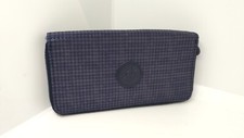Portemonnaie Geldbörse von Kipling blau Hahnentrittmuster ca. 10,5 x 20 cm