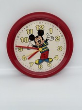 Mickey Maus Wanduhr Rot Vintage Micky Mouse 