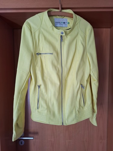 Kurze bikerjacke zitronengelb - kurze,