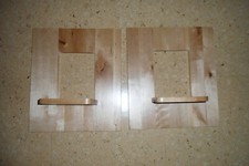 Holz Wandkonsolen 2-er Set Birkenholz Minikonsolen 28x24x 1 cm