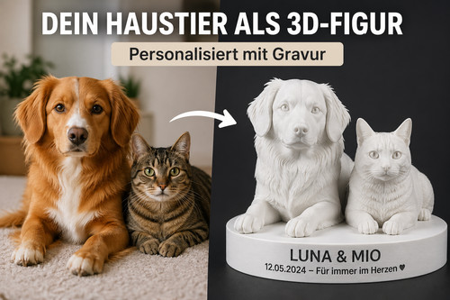 Haustier andenken gravur - andenken, 3d