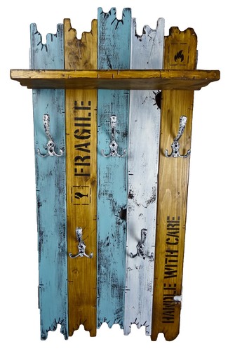 Garderobe wand holz metall - garderobe,