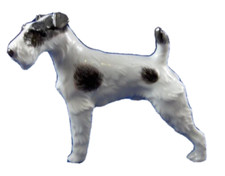 Augarten porcelain dog terrier - porcelain,