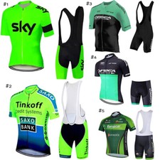 Herren Fahrradtrikot Rennrad Gel Lätzchen Kurzarm Team Radtrikot Bekleidung Set