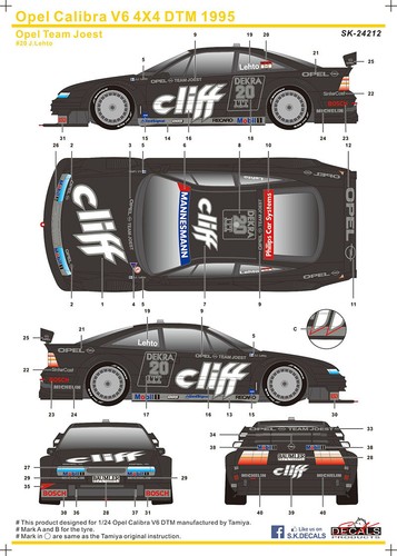 Decal opel calibra 4x4 dtm - calibra,