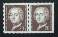Berlin 1974:"275. GEBURTSTAG W. VON KNOBELSDORFF",waagerechtes Paar,MN 464, pfr
