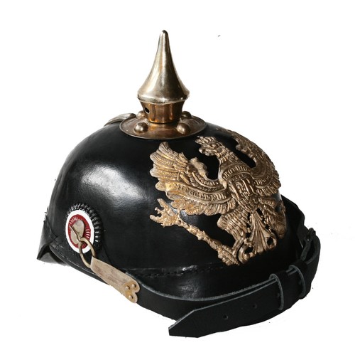 Leder pickelhaube preussen - pickelhaube,