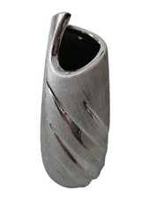 Blumenvase - Dekorative Silberne Keramikvase - Modern und Stilvoll