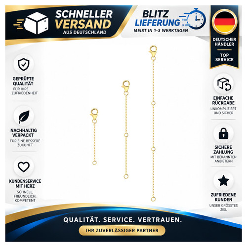 Kettenverlängerung gold - kettenverlängerung, 3