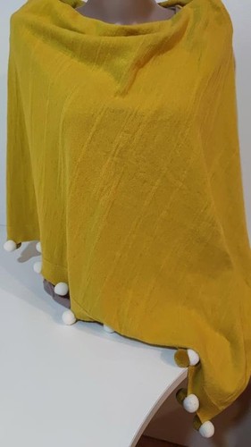 Women white stuff poncho - white,
