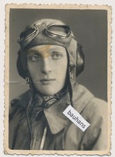 Portrait Luftwaffe Pilot Schutzanzug Sommer, Fliegerkopfhaube (9217a)