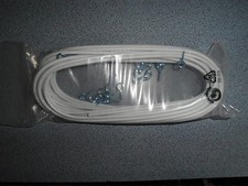 Spannfix 10 M≙2,76€/M. Gardinenspirale weiß mit Ösen u. Haken Vorhang 15500m NEU