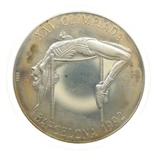 olympische Spiele 1992 Barcelona Hochsprung 10 Pesos 1990 | Silber