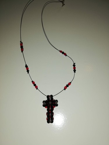 Rot schwarze glasperlen - rot-schwarze,