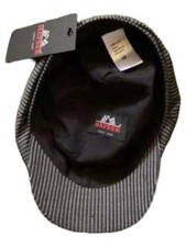 MAYSER Herren Schiebermütze Mütze Größe 58 Grau Gestreift Elegant Modern