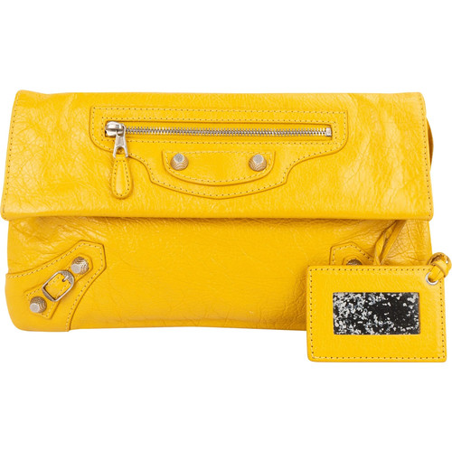 Balenciaga yellow leather city - yellow,