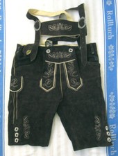 BESTICKTE BRAUNE LEDERHOSE -