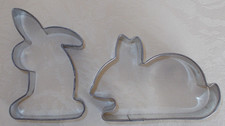 Metall Ausstecher 2 Hasen 9 + 8 cm Ausstechform Ostern Frühling