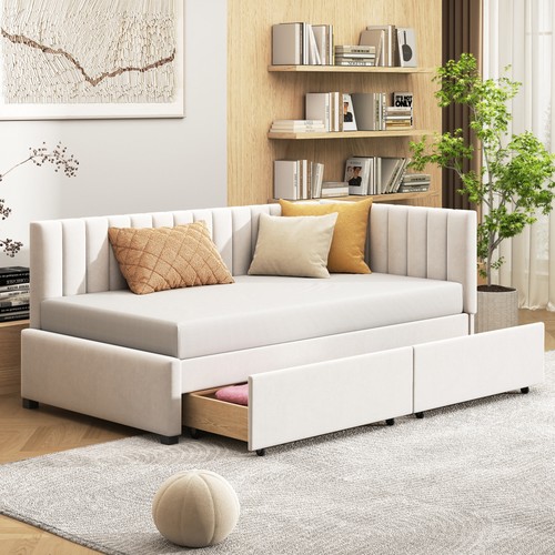 Polsterbett schlafsofa 90x200 - polsterbett,