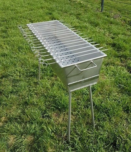 Edelstahlgrill 800mm lang