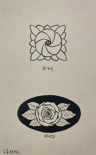 Zeichnung jugendstil entwurf - zeichnung,
