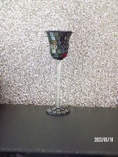 Luxus schwarz und silber hoher Kerzenhalter Vase Teelicht Becher Weinglas