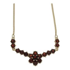 Granat collier 333 - granat, gold