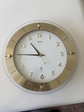 AMS 5850 Wanduhr Funkuhr Weiß