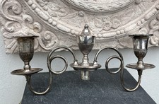 Leuchter England antik Silber Auflage  Victorian Kandelaber 3arm Kerzen Aufsatz