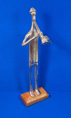 Metallfigur skulptur musiker - metallfigur,