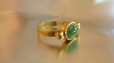 Smaragd ring 14k gelbgold - smaragd,