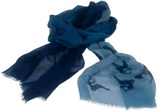 Trachtenschal blau hirsche - trachtenschal,