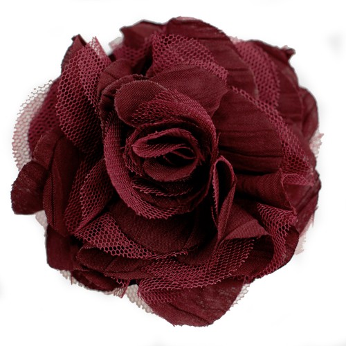 Textilblüte rose ø9cm - textilblüte,