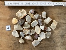 Steinzeit Silex-Abschläge unmodifiziert Jurahornstein 30 Stücke Neolithikum (A)