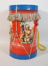 Vintage Rarität Blechspielzeug Trommel Cowboy und Indianer AMB Marchesini Italy
