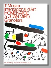 JOAN MIRO - 1a Mostra Internacional d´Art - 1971 - Original Ausstellungsplakat