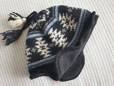 STEFFNER Damen Kinder STRICKMÜTZE warm WOLLE FLEECE + BOMMEL Norweger Ski Mütze
